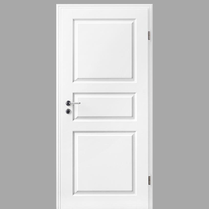 Elegance 04-Q Landhaustür / Stiltür mit Zarge RAL 9010 CPL Weißlack