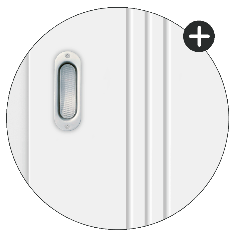 Mala 16 Schiebetür – Designtür – RAL 9003 Polarweiss