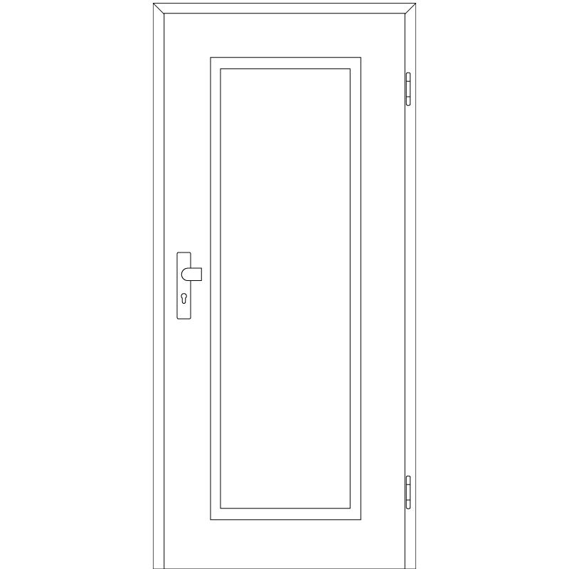 Cala 01 Wohnungstüren / Schallschutztüren mit Zarge CPL RAL 9003