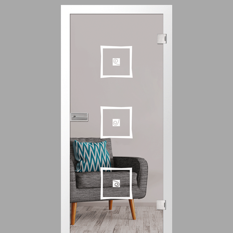 Pescara Motiv matt - Ganzglastüren / Glastüren mit Zarge Komplettset - Erkelenz Glas GmbH