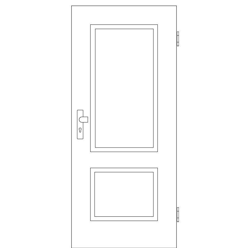 Cala 02 Wohnungstüren / Schallschutztüren RAL 7037 Lavagrau