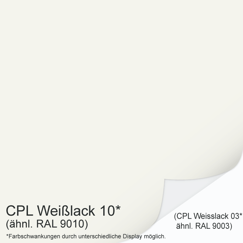Weisslack 10 Schiebetür in der Wand laufend - CPL RAL 9010