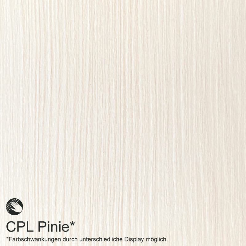 Pinie Schiebetür in der Wand laufend - fühlbare CPL Oberfläche - Maserung Aufrecht