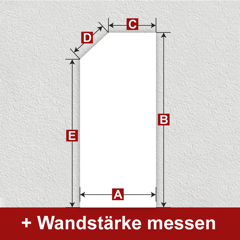 Ganzglas Dachschrägentür / Schrägelemente für Dachböden mit Zarge