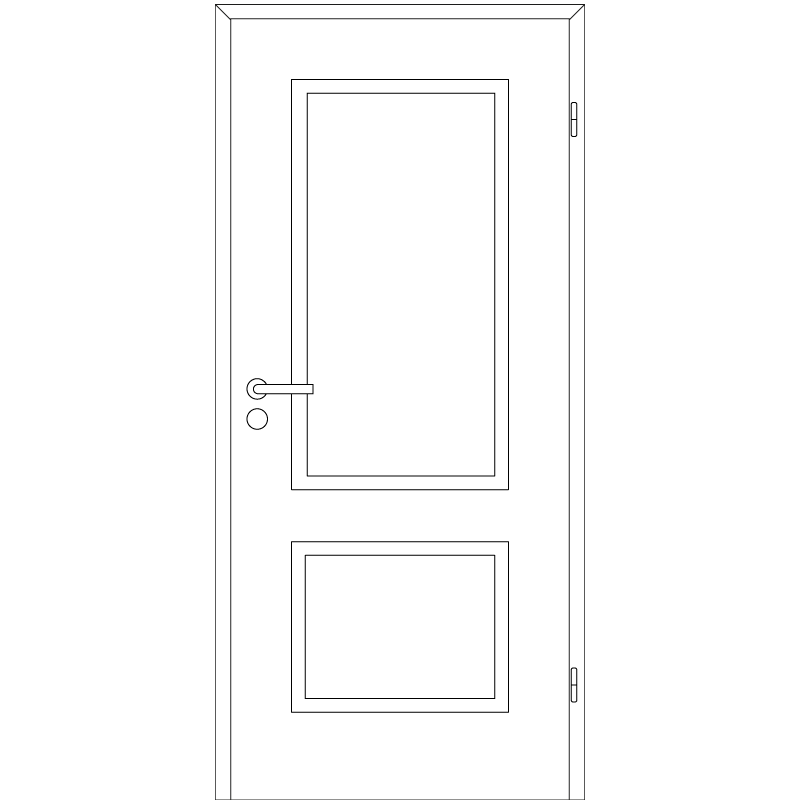 Weihnachtsangebot | Cala 02 Landhaustür / Stiltür mit Zarge RAL 9003 CPL Polarweiss