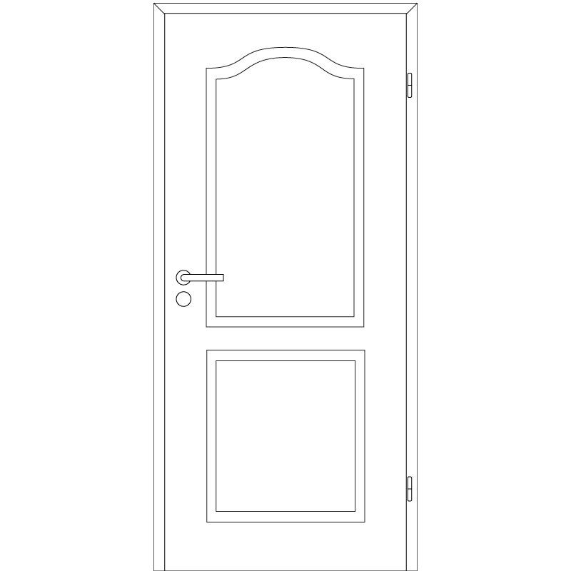 Weihnachtsaktion | Elegance 02-B Landhaustür / Stiltür mit Zarge RAL 9010 CPL Weißlack