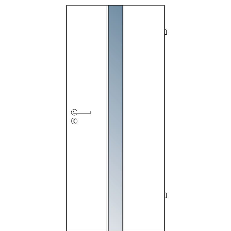 Polarweiss 03 - Light 1-M - Holzglastür CPL RAL 9003