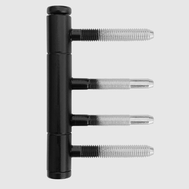 Schwarz  - Türband / Beschlag - 3-teilig in Schwarzstahl-Optik