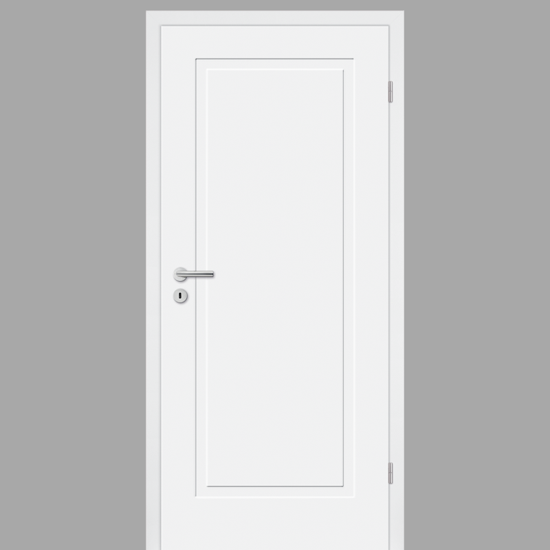 Cala 01 Landhaustür / Stiltür mit Zarge RAL 9010 CPL Weißlack