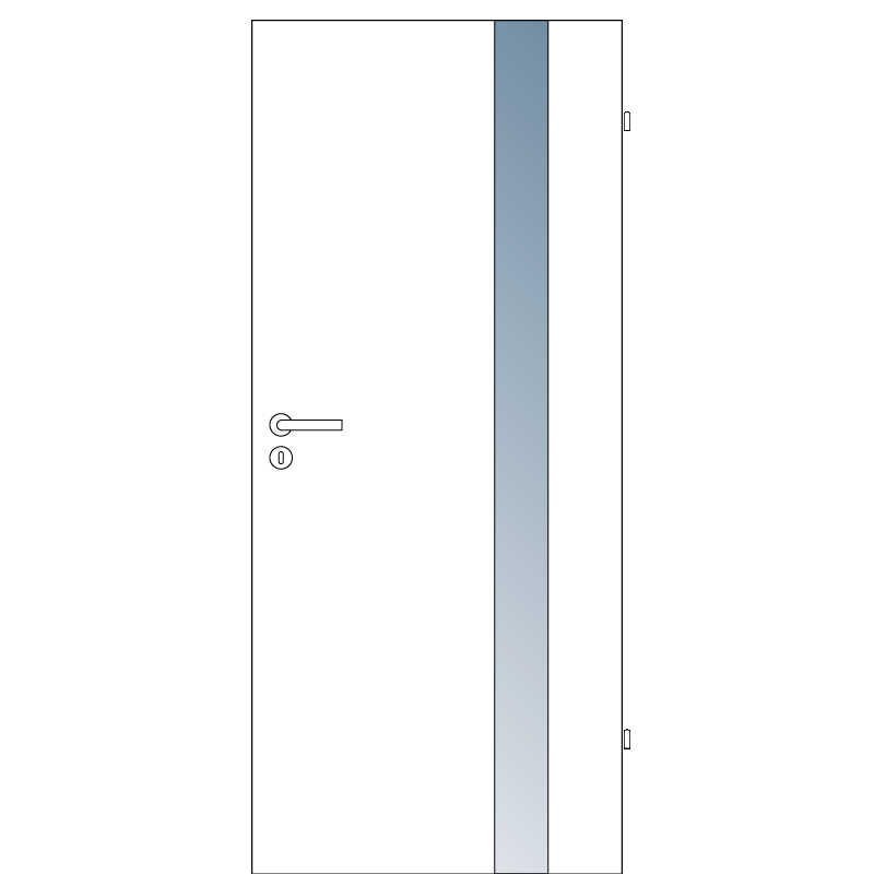 Polarweiss 03 - Light 1-B - Holzglastür CPL RAL 9003