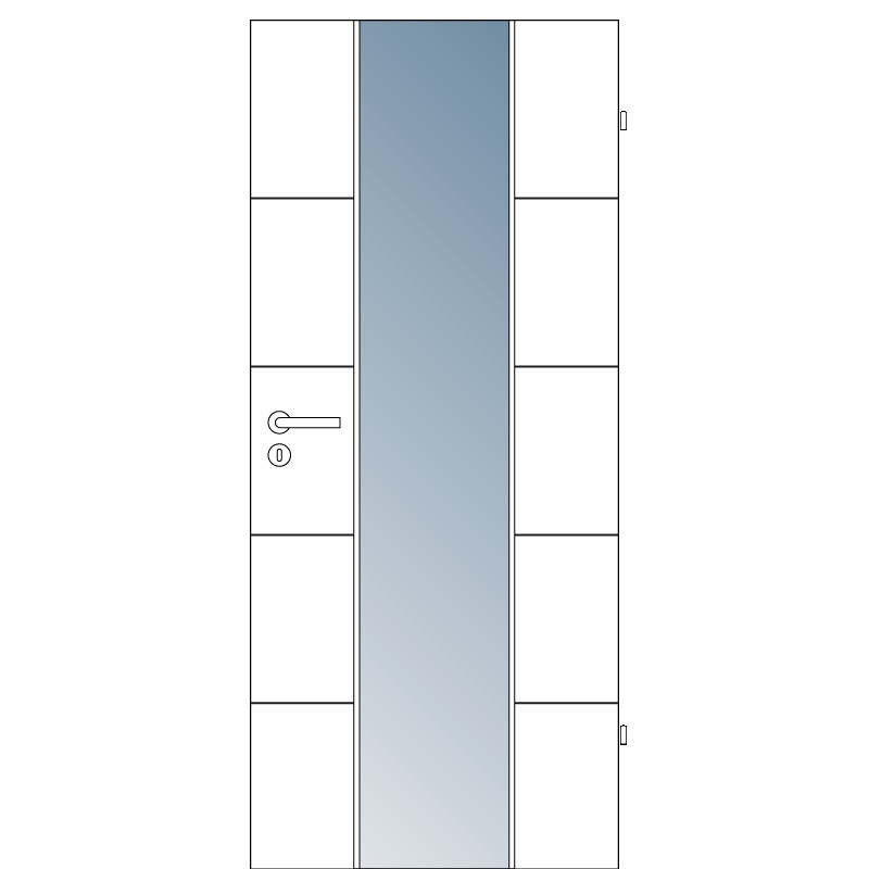 Mala 10 - Light 3-M - yHolzglastür RAL 9003