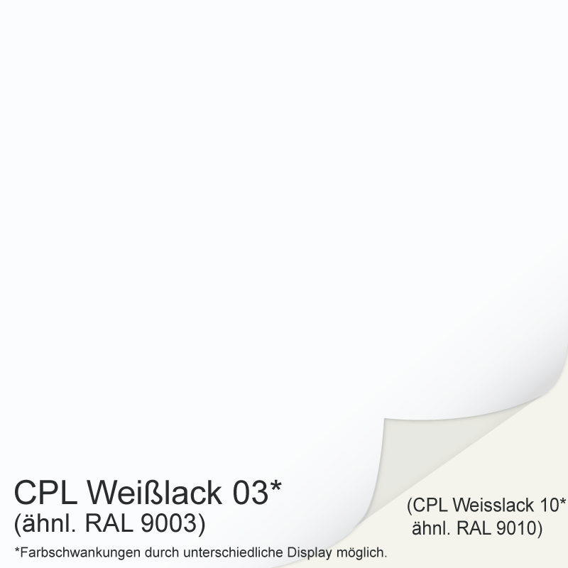Weißlack 03 Schiebetür - CPL RAL 9003