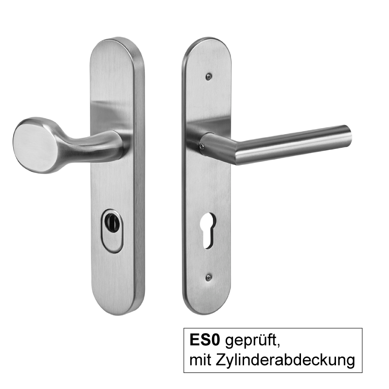 Security ES0 - Edelstahl - Sicherheitsbeschlag / Schutzbeschlag für Wohnungstüren
