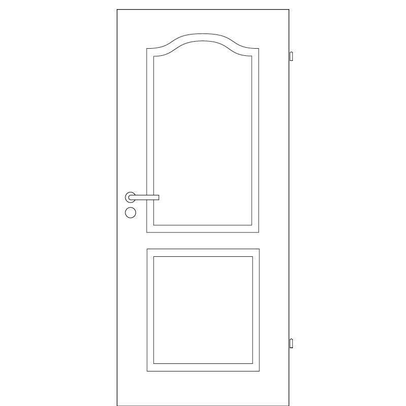 Elegance 02-B Landhaustür / Stiltür  RAL 9010 CPL Weißlack