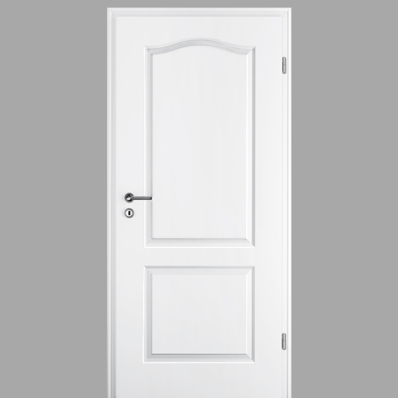 Elegance 02-B Landhaustür / Stiltür mit Zarge RAL 9010 CPL Weißlack