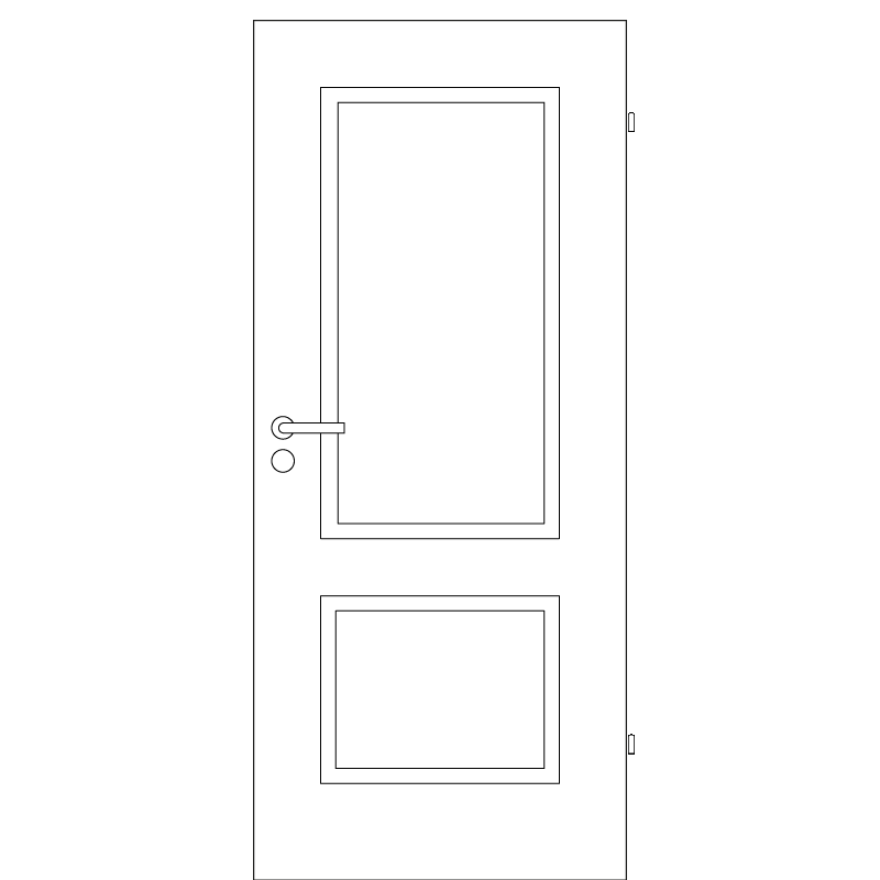 Cala 02 Landhaustür / Stiltür RAL 9010 Weißlack