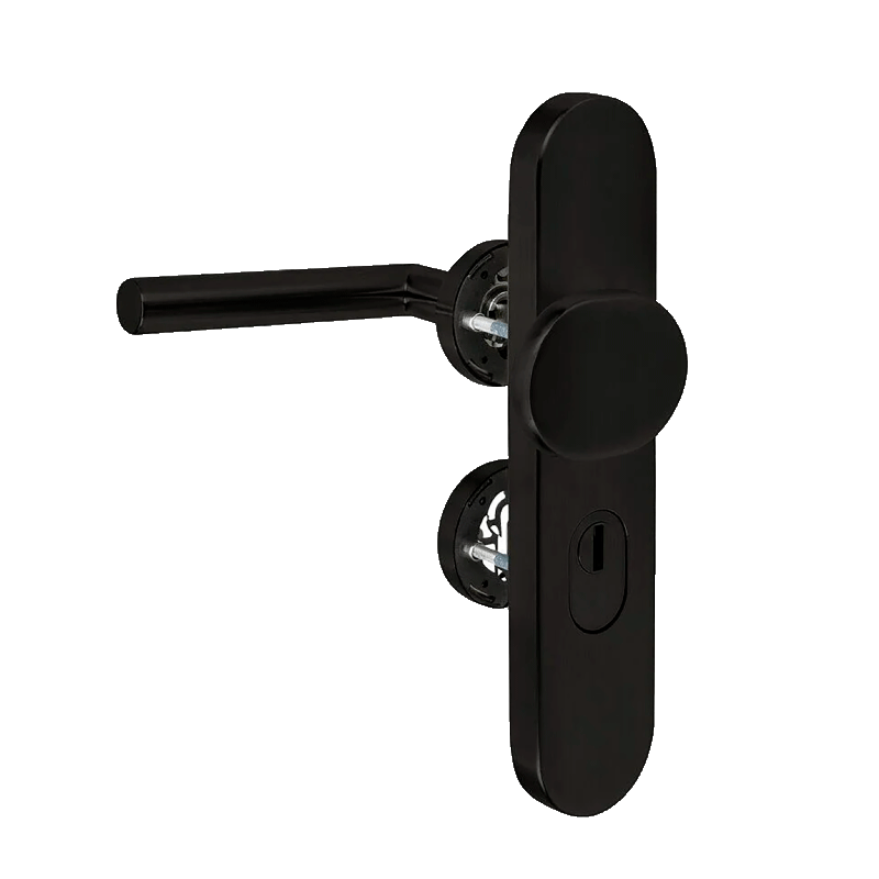 ZT-EN2-Kombi - Drücker/Rosette - Classic Black - Schutzbeschlag - Hermat