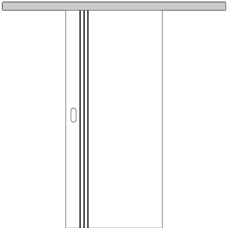 Mala 16 Schiebetür – Designtür – RAL 9003 Polarweiss