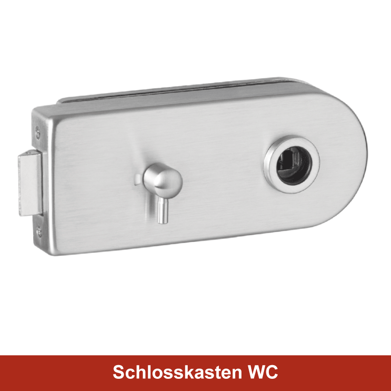 Glastürbeschlag Slim Line inkl. Bänder- Edelstahl - Beschlagset für Glastüren - Erkelenz