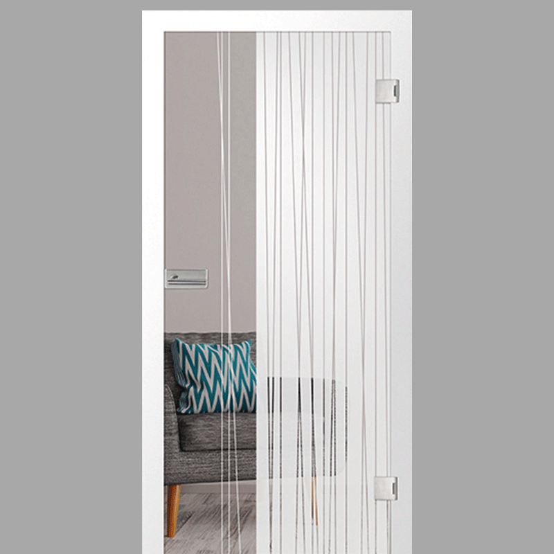 Linie 1 Motiv matt - Ganzglastür / Glastür - Erkelenz Glas GmbH
