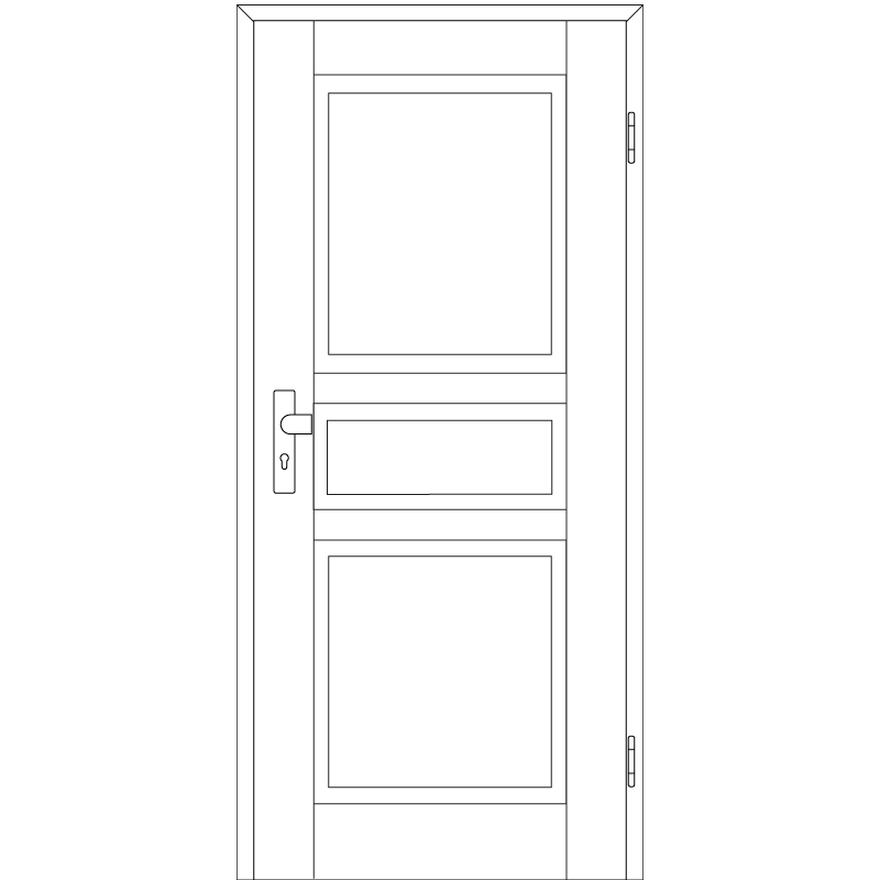 Elegance 03 Wohnungstüren / Schallschutztüren mit Zarge CPL RAL 9010