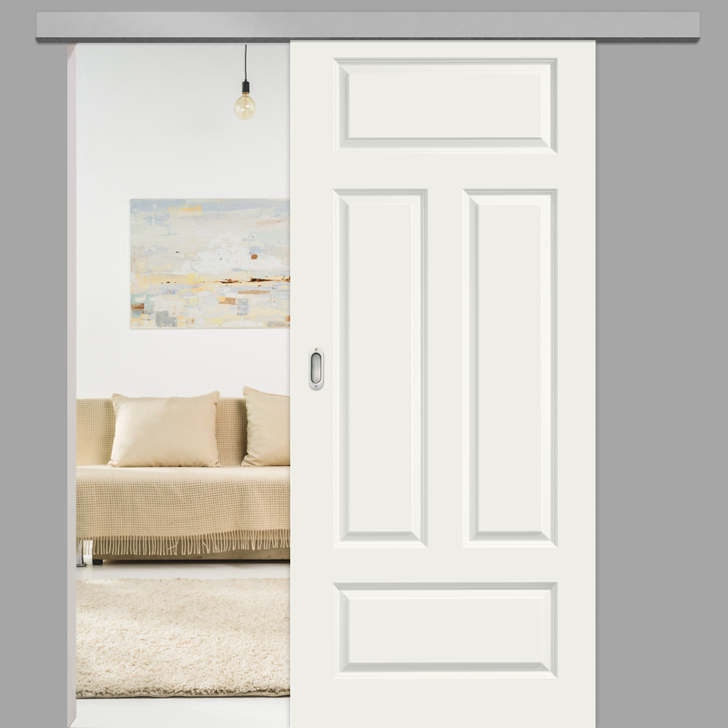 Elegance 04-Q Schiebetür inkl. Softclose & Türdämpfer Landhaustür RAL 9010
