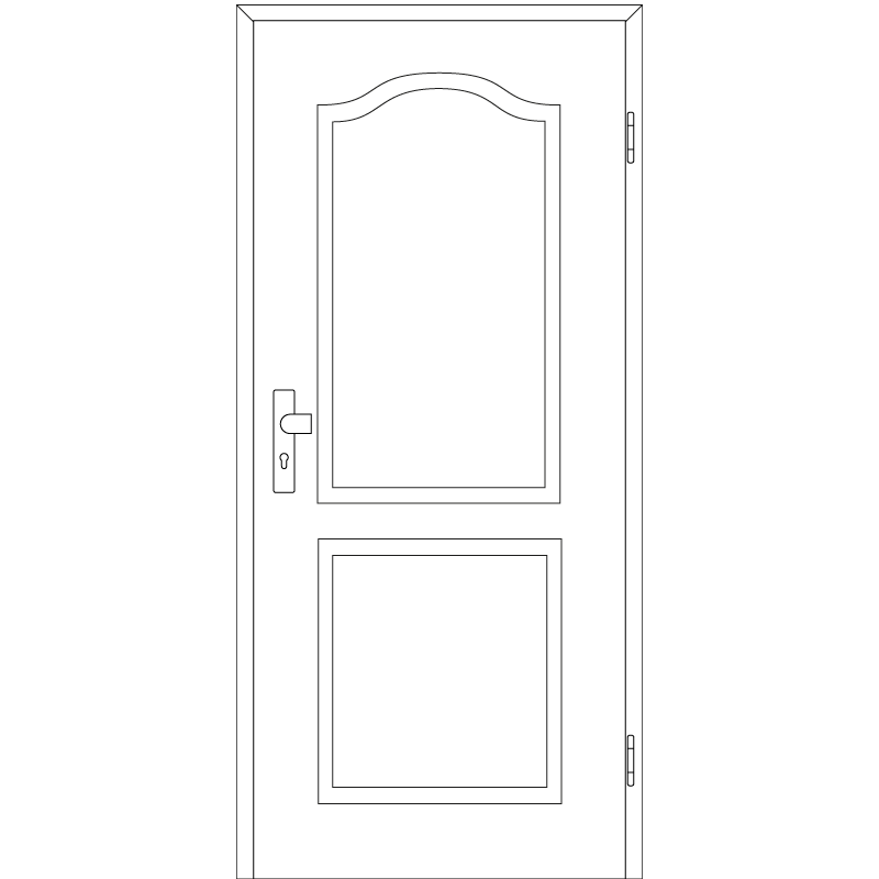 Elegance 02-B Wohnungstüren / Schallschutztüren mit Zarge CPL RAL 9010