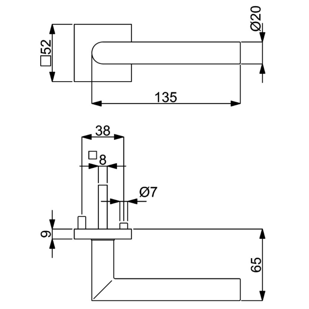 Ronny Square - R Schwarzstahl -Türdrücker / Rosettengarnitur - Südmetall GmbH