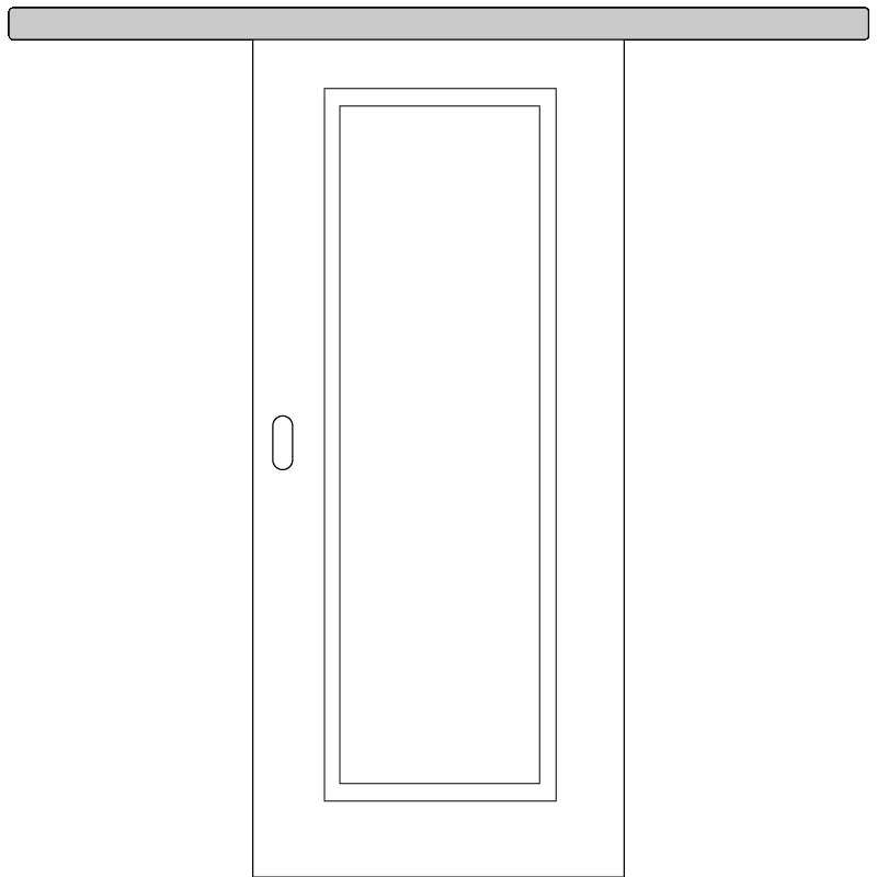 Cala 01 Schiebetür - Landhaustür / Stiltür RAL 9003 Weißlack