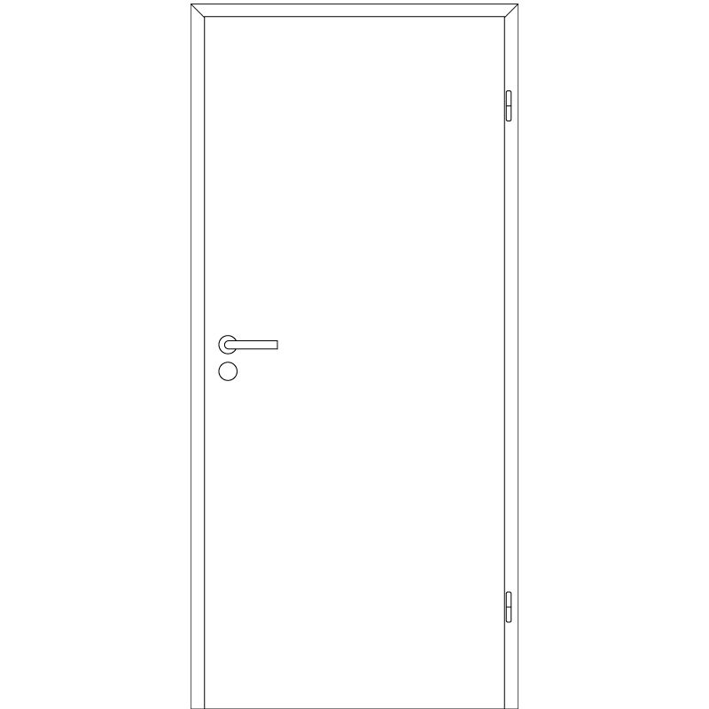 Zimmertür / Innentür Weiss RAL 9016 mit Zarge CPL Weißlack