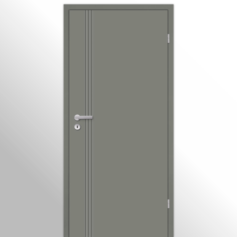 Mala 16 Zimmertür / Innentür mit Zarge RAL 7073 Lavagrau - Designtür