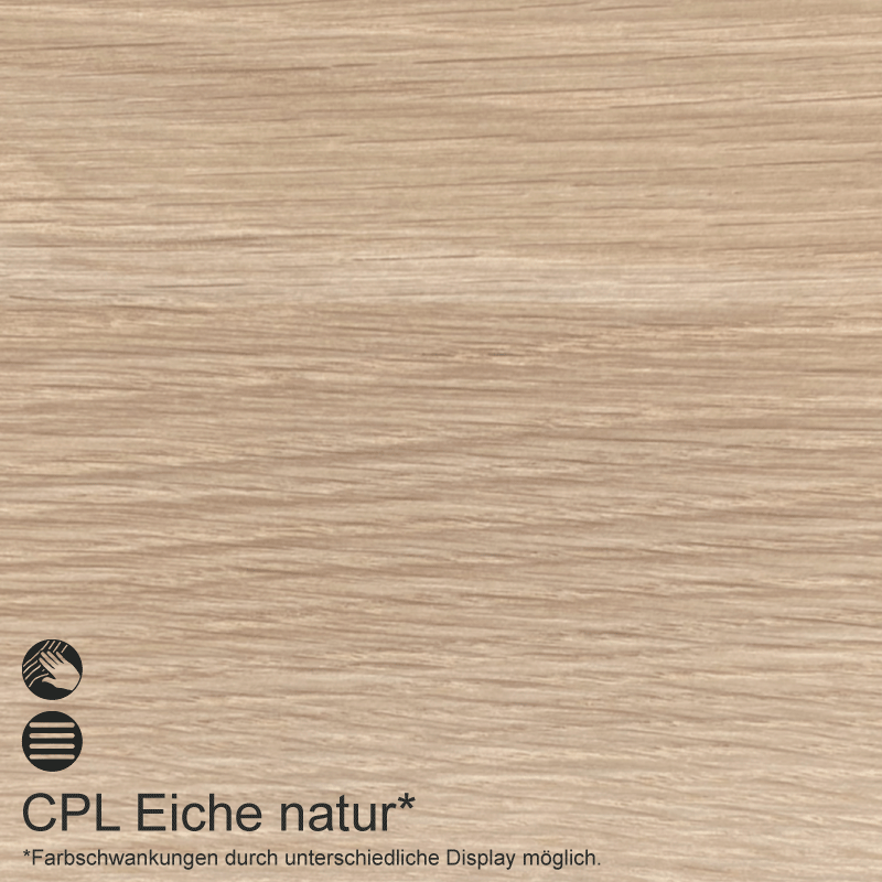 Eiche Natur Doppeltüren / Doppelflügeltür mit Zarge CPL Maserung Quer