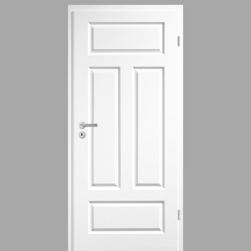 Elegance 04 - Q Landhaustür / Stiltür mit Zarge RAL 9003 CPL Weißlack