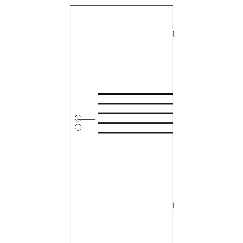 Mala 06 Zimmertür / Innentür RAL 9010 CPL Weißlack - Designtür