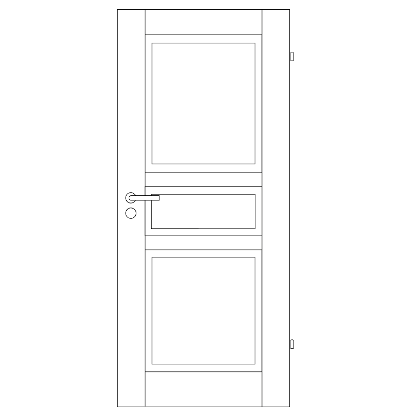 Elegance 03 Landhaustür / Stiltür RAL 9010 Weißlack