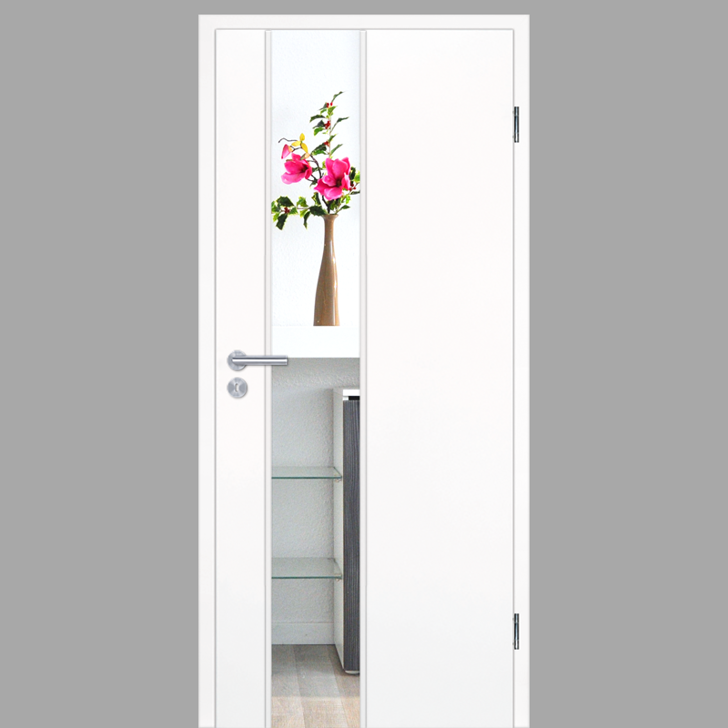 Polarweiss 03 - Light 2-S - Holzglastür mit Zarge CPL RAL 9003
