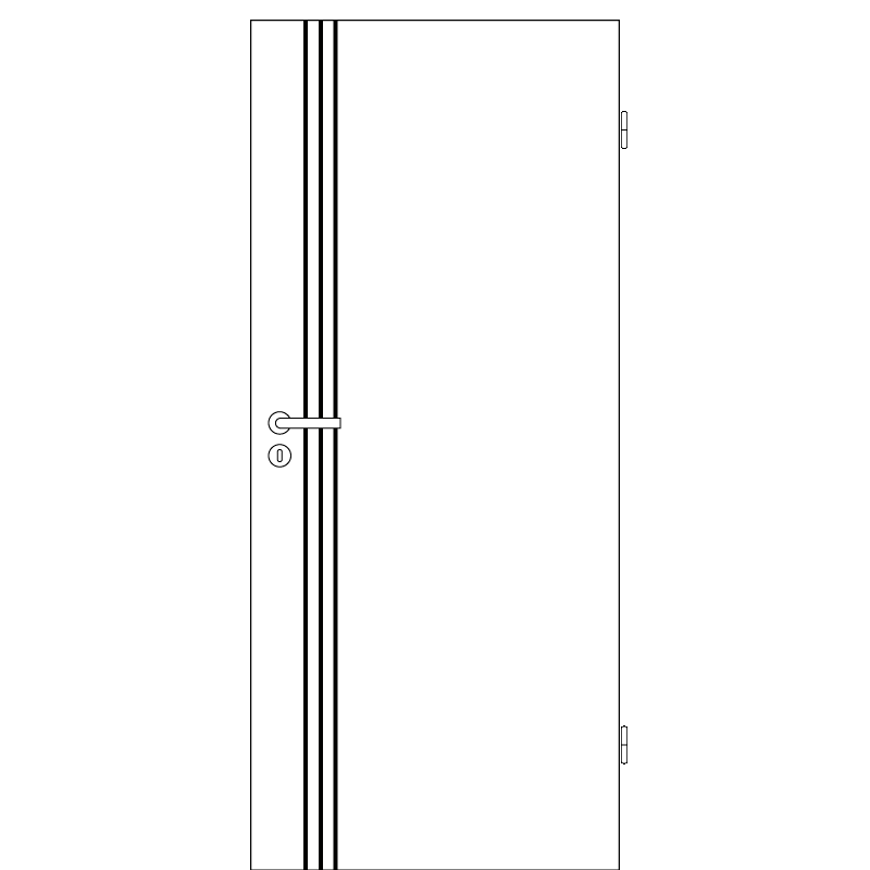 Mala 16 Zimmertür / Innentür RAL 7073 Lavagrau - Designtür