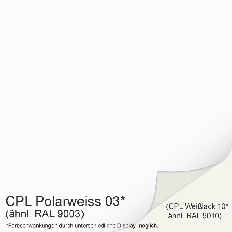 Polarweiss 03 - Renovierungszarge - CPL RAL 9003 Reno 04 gerade