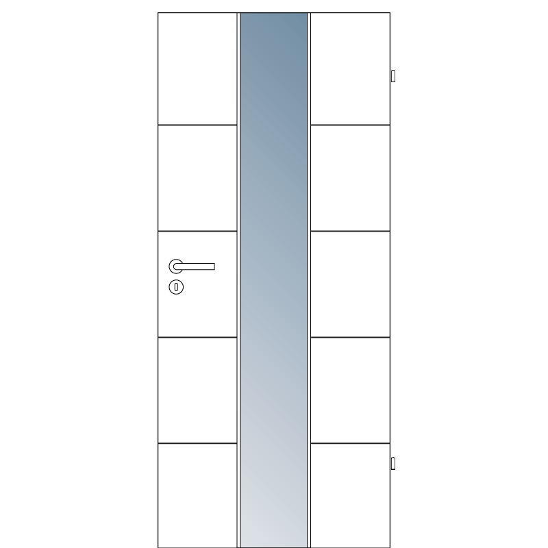 Mala 10 - Light 2-M - Holzglastür RAL 9003