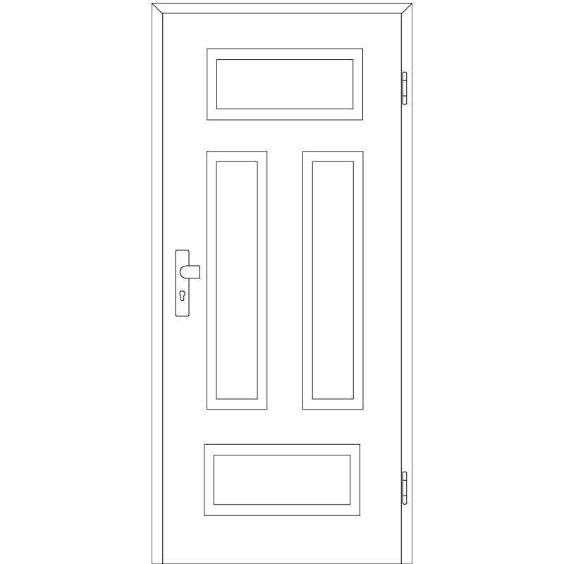 Elegance 04-Q Wohnungstüren / Schallschutztüren mit Zarge RAL 7037 Lavagrau