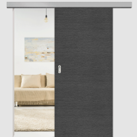 Esche Anthrazit Schiebetür - fühlbare CPL Oberfläche - Maserung Quer Esche Anthrazit Schiebetür - fühlbare CPL Oberfläche - Maserung Quer