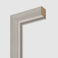 Lärche Weiß Blendrahmen / Aufschraubzarge für Wohnungstür CPL Rundkante Lärche Weiß Blendrahmen / Aufschraubzarge für Wohnungstür CPL Rundkante