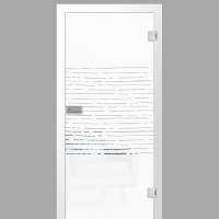 morse Motiv klar - Ganzglastür mit Zarge morse Motiv klar - Ganzglastür mit Zarge