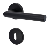 Ronny II-R - Schwarz matt Struktur - Türklinke / Rosettengarnitur - Südmetall Ronny II-R - Schwarz matt Struktur - Türklinke / Rosettengarnitur - Südmetall