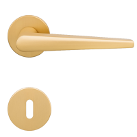 Anzio Round - Gold matt - Türdrücker / Rosettengarnitur - Griffwelt Anzio Round - Gold matt - Türdrücker / Rosettengarnitur - Griffwelt