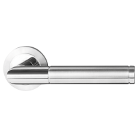 Siena - Edelstahl poliert matt - Türdrücker / Rosettengarnitur - Griffwelt Siena - Edelstahl poliert matt - Türdrücker / Rosettengarnitur - Griffwelt