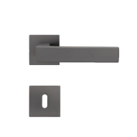 Lucca Square - Umbragrau - Türdrücker / Rosettengarnitur - Griffwelt Lucca Square - Umbragrau - Türdrücker / Rosettengarnitur - Griffwelt