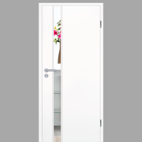 Polarweiss 03 - Light 1-S - Holzglastür mit Zarge CPL RAL 9003 Polarweiss 03 - Light 1-S - Holzglastür mit Zarge CPL RAL 9003