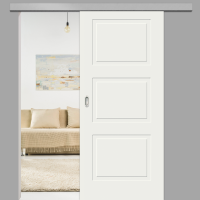 Cala 03 Schiebetür mit Softclose & Laufschiene Landhaustür RAL 9010 Cala 03 Schiebetür mit Softclose & Laufschiene Landhaustür RAL 9010