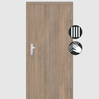 Lärche Dunkel Wohnungstüren / Schallschutztüren mit Zarge CPL Maserung Aufrecht Lärche Dunkel Wohnungstüren / Schallschutztüren mit Zarge CPL Maserung Aufrecht